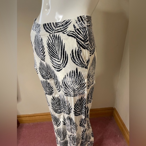 Forever 21 Tropical Leaf Print Wide Leg Pants S - Picture 3 of 6